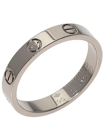 Cartier Cartier Mini Love Ring #56, 18K White Gold, Women's Ring, CARTIER (view 2)