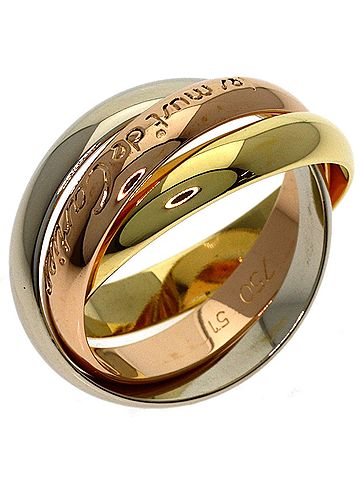 Cartier Cartier Trinity #51 Ring - 18K Yellow Gold/18K White Pink Gold Women's CARTIER (view 2)