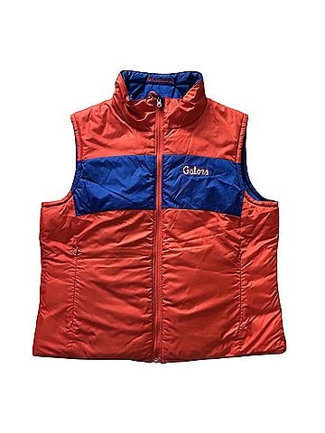Columbia Reversible UF Gators Women's Large Blue Orange Puffy Vest (view 2)