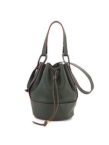 Loewe Loewe Balloon Small Shoulder Handbag, Leather, Green, Gold Hardware (view 1)