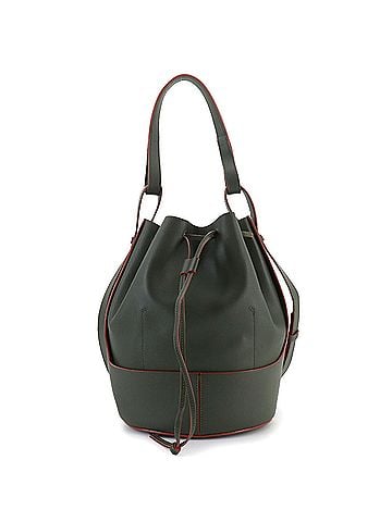Loewe Loewe Balloon Small Shoulder Handbag, Leather, Green, Gold Hardware (view 2)