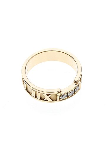 Tiffany & Co. Tiffany Atlas Ring 3P Diamond Pink Gold (18K) Fashion Diamond Band Ring Pink Gold (view 2)