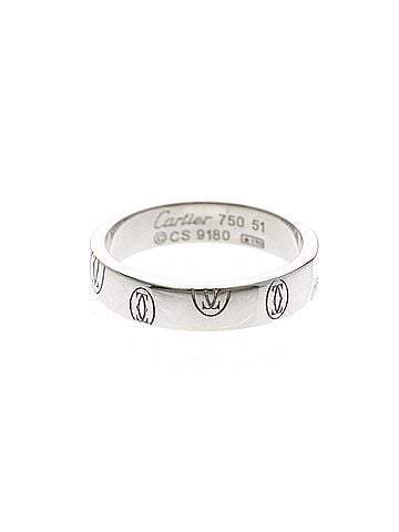 Cartier Cartier Happy Birthday Ring White Gold (18K) Fashion No Stone Band Ring Silver (view 1)