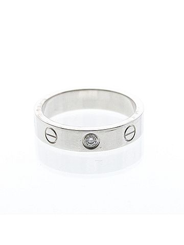 Cartier Cartier Mini Love Ring B4050500 White Gold (18K) Fashion No Stone Band Ring Silver (view 1)