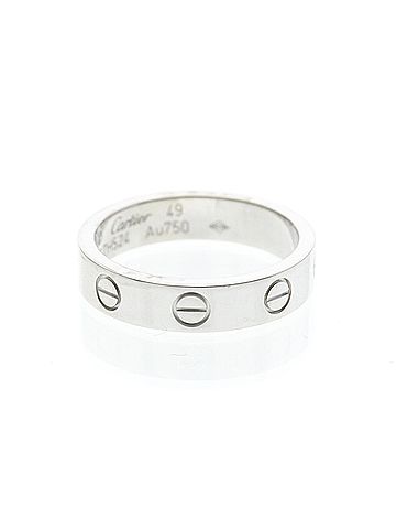Cartier Cartier Mini Love Ring B4050500 White Gold (18K) Fashion No Stone Band Ring Silver (view 2)