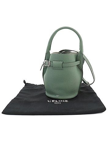 Céline Celine Big Bag Bucket Nano 2-way Hand Shoulder Handbag Leather Green 187243 Small (view 2)