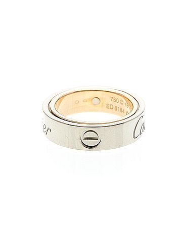 Cartier Cartier Secret Love Ring Pink Gold (18K),White Gold (18K) Fashion No Stone Band Ring Silver,Pink Gold (view 2)