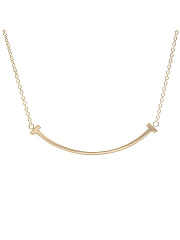 Tiffany & Co. Tiffany Tiffany T Smile Small Size Necklace Pink Gold (18K) No Stone Men,Women Fashion Necklace (Pink Gold) (view 2)