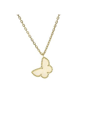 Van Cleef & Arpels Van Cleef &amp; Arpels Sweet Alhambra Papillon Necklace Yellow Gold (18K) Mother Of Pearl Women,Men Fashion Necklace (Gold) (view 1)