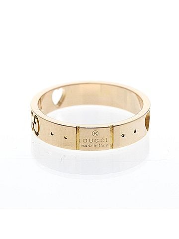 Gucci Gucci Icon Ring Pink Gold (18K) Fashion No Stone Band Ring Gold (view 1)