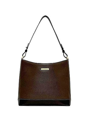 Burberry Burberry shoulder bag, brown leather. (view 1)