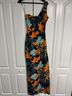 Dayana Floral Blue Orange Cocktail Dress Size XS - photo 4