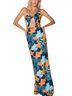 Dayana Floral Blue Orange Cocktail Dress Size XS - photo 1