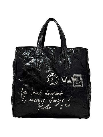 Yves Saint Laurent Yves Saint Laurent Tote Bag, Black, Y-mail 188651 002122, Patent Leather, YVES SAINT LAURENT YSL (view 1)