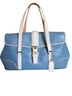 Coach 100% Leather Color Block Multi Color Blue White Leather Satchel One size - photo 1
