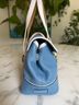 Coach 100% Leather Color Block Multi Color Blue White Leather Satchel One size - photo 3