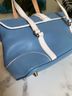 Coach 100% Leather Color Block Multi Color Blue White Leather Satchel One size - photo 8
