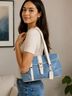 Coach 100% Leather Color Block Multi Color Blue White Leather Satchel One size - photo 15