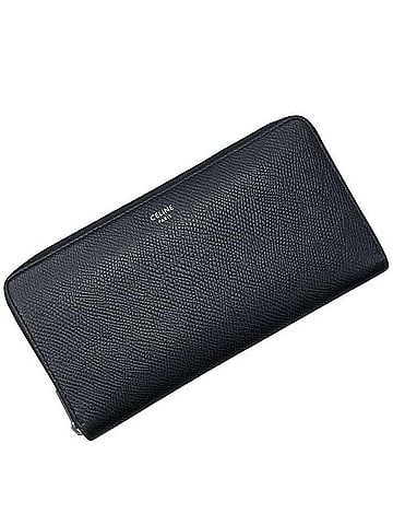 Céline Celine Round Long Wallet Large Zipped Black 10B553BEL Leather S-GA-0251 CELINE (view 2)