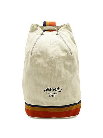 Hermès HERMES Cavalier Shoulder Bag, Body Canvas, Natural, Orange, Yellow, Navy (view 2)