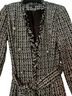 Boston Proper 100% Tweed Black White Coat Size S - photo 1