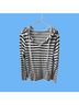 Loft design by... 100% Cotton Stripes White Black Long Sleeve Top Size M - photo 3