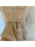 Intermix 100% Silk Solid Tan Short Sleeve Blouse Size 2 - photo 8