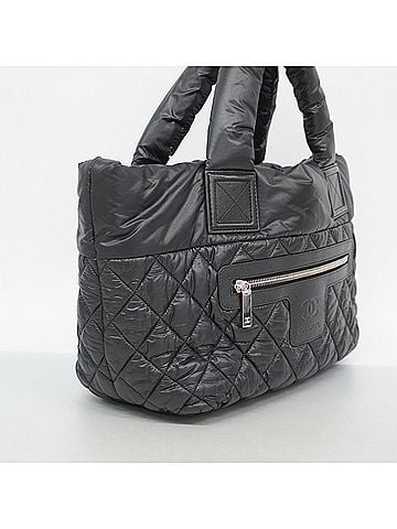 Chanel Chanel Coco Cocoon Nylon Tote Bag, Black, Women's (view 2)