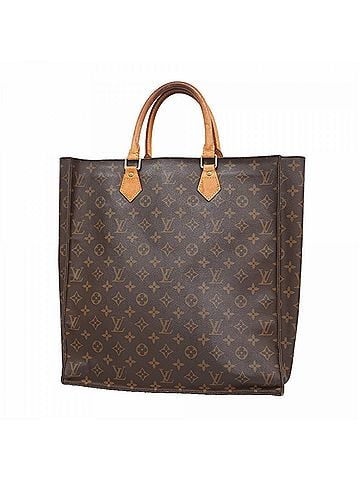 Louis Vuitton Louis Vuitton Monogram Sac Plat Tote Bag M51140 Brown Women's (view 1)