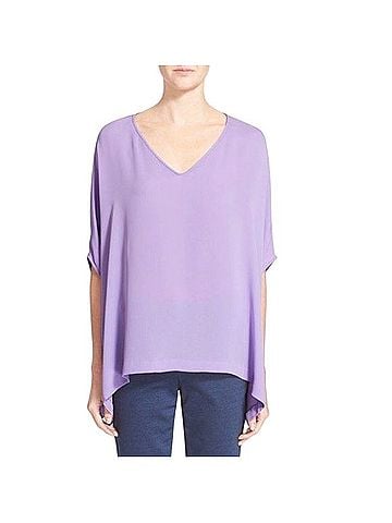 Diane von Furstenberg Adria Short Sleeve Silk Top (view 1)