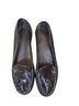Stuart Weitzman 100% Faux Leather Snake Print Black Flats Size 10 - photo 1