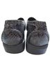 Stuart Weitzman 100% Faux Leather Snake Print Black Flats Size 10 - photo 2