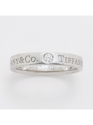 Tiffany & Co. Tiffany &amp; Co. Flat Band Ring, 3PD (Pt950) Platinum, Diamond, Women's (view 2)