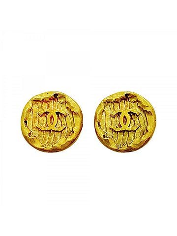 Chanel Chanel earrings, Coco Mark, GP plated, gold, women's. (view 1)