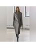 Zara 100% Wool 100% Viscose Houndstooth Gray Tan Coat Size S - photo 8