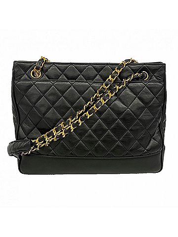 Chanel Chanel Matelassé Lambskin Chain Tote Bag, Black, for Women (view 1)