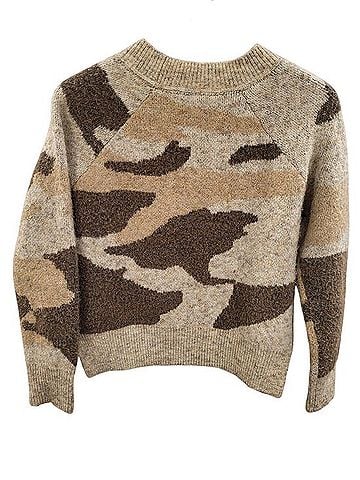 Moth Cozy Camouflage Crewneck Sweater Pullover Sweater (view 2)