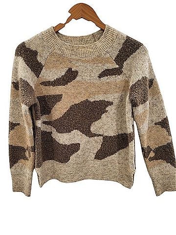 Moth Cozy Camouflage Crewneck Sweater Pullover Sweater (view 1)