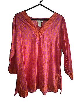 Caribbean Joe Long Sleeve Blouse (view 1)
