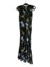 Topshop 100% Polyester Floral Polka Dots Black Blue Green Cocktail Dress Size 2 - photo 2