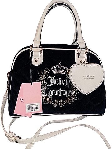 Juicy Couture "Royal Moment" Bowler Bag Liquorice/Crystal Colorway Tote (view 1)