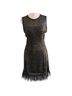 Rachel Gilbert Graphic Black Cocktail Dress Size 6 - photo 1