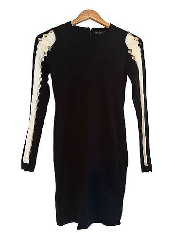 Karen Millen Cutout Contrast Sleeve Knit Dress Casual Dress (view 1)