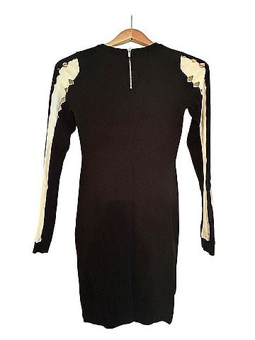 Karen Millen Cutout Contrast Sleeve Knit Dress Casual Dress (view 2)