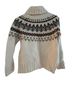 Barbour Fair Isle Ivory Brown Black Blue Wool Sweater Size 4 - photo 2