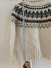 Barbour Fair Isle Ivory Brown Black Blue Wool Sweater Size 4 - photo 5