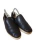 Ugg 100% Leather Solid Black Flats Size 9 1/2 - photo 1