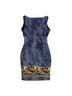 Cache 95% Polyester 5% Spandex 100% Polyester Animal Print Blue Black Gold Cocktail Dress Size 4 - photo 3