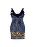 Cache 95% Polyester 5% Spandex 100% Polyester Animal Print Blue Black Gold Cocktail Dress Size 4 - photo 4