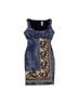 Cache 95% Polyester 5% Spandex 100% Polyester Animal Print Blue Black Gold Cocktail Dress Size 4 - photo 2